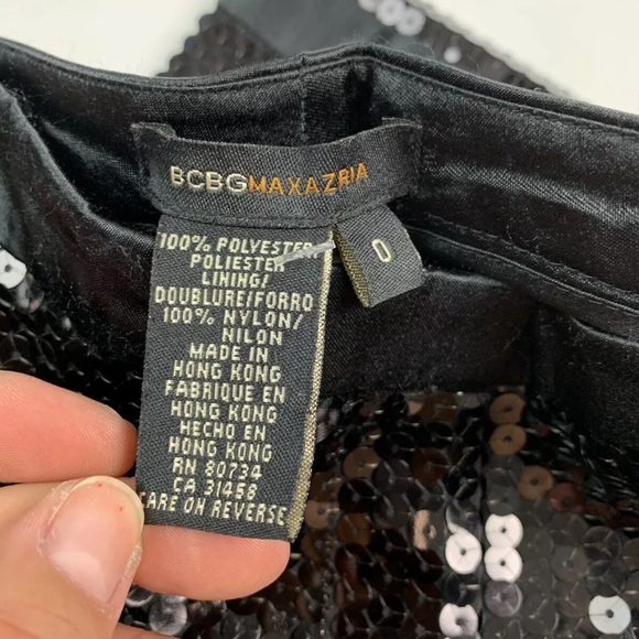 BXBGMaxazria Sequined Tuxedo Pants RARE - Picture 7 of 8